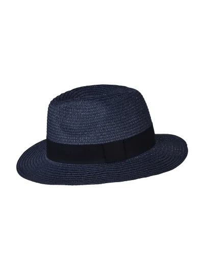 Chapeau en paille toquilla bleu marine avec ruban noir pour femme - KLgladys - Kingsland Dressage - imagen 2