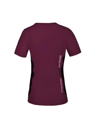 T-shirt d'entraînement à manches courtes bordeaux pour femme KLjaslyn - Kingsland - imagen 2