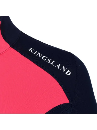 Veste fine technique d'entraînement bleu marine et corail pour fille KLjeri - Kingsland - imagen 2