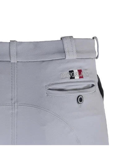 Pantalons d'équitation gris avec grip aux genoux pour homme KLkenton - Kingsland - imagen 4
