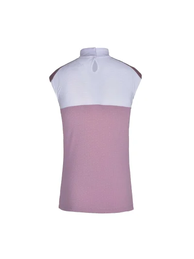 Polo de compétition sans manches rose et blanc pour femme KLlia - Kingsland - imagen 2
