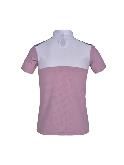 Polo de compétition à manches courtes rose et blanc pour fille KLlola - Kingsland - imagen 2