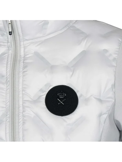 Veste matelassée blanche et gris respirant et résistant à l'eau à col haut polaire pour femme modèle KLluna - Kingsland - imagen 3