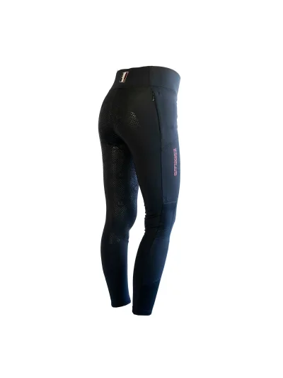 Leggings d'équitation bleu marine (grip à fond intégral) pour fille - KLkemmie - Kingsland Classic - imagen 2