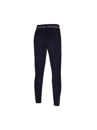 Leggings bleu marine avec taille à rayures bordeaux (grip à fond intégral) pour fille KLkandy - Kingsland - imagen 2