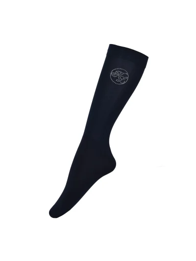 Pack of 3 Pairs of Fine Navy Competition Socks with Rhinestones – Needley - Kingsland - imagen 2