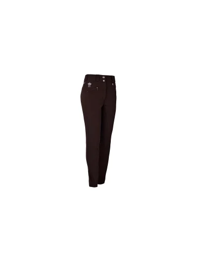 Pantalons d'hiver marron foncé (grip à fond intégral) pour femme -Eliza - Kingsland Dressage - imagen 2