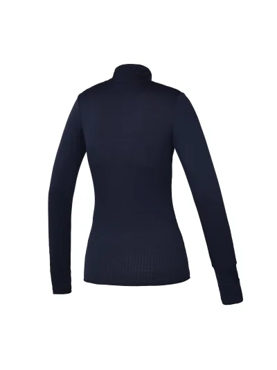 T-shirt d'entraînement bleu marine à manches longues avec fermeture éclair pour femme modèle Corcovado - Kingsland Dressage - imagen 2