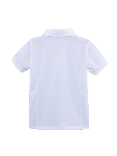 Polo clásico de piqué de competición de manga corta blanco para niño - Kingsland Classic - imagen 2