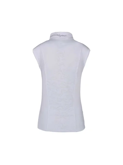 Polo de compétition sans manches blanc avec espalda de maille de punto pour femme KLcindy - Kingsland - imagen 2