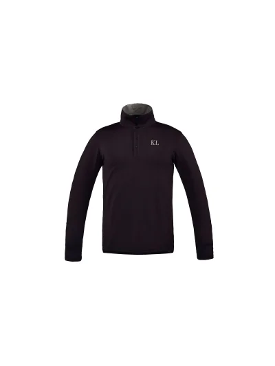 Polo de manga larga azul marino para hombre Diablerets - Kingsland