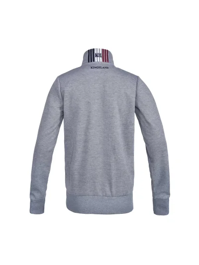Sweat zippé gris clair unisexe KLdirk - Kingsland - imagen 2
