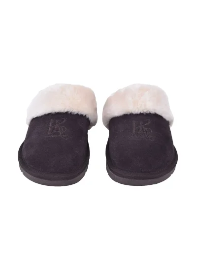 Chaussons d'intérieur marron à intérieur en mouton crème modèle Brinley - Kingsland - imagen 3