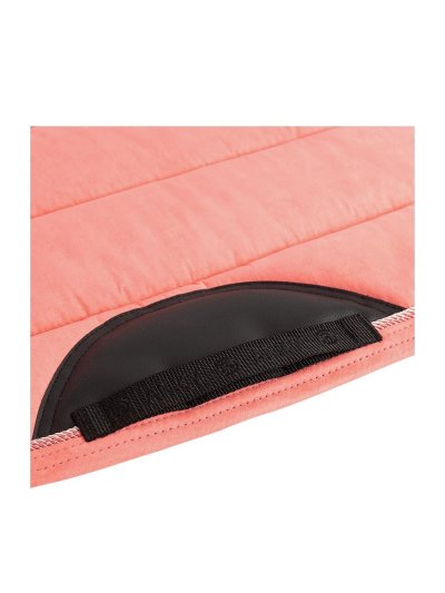 Pink (Sugar Coral) dressage saddle pad with anti-slip at the withers, decorative cord edges and reinforced girth strap area for horse - Anky - imagen 4
