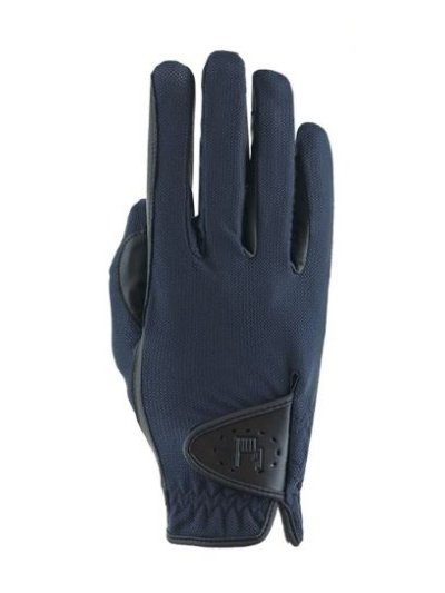 Guantes de montar a caballo azul marino con detalles en negro transpirables - SAMORIN - Roeckl
