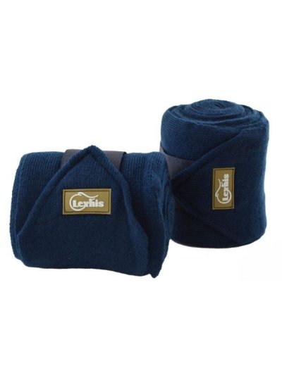 Pack of 2 Navy Rest Bandages (3 m x 10 cm) for Pony or Horse - Lexhis
