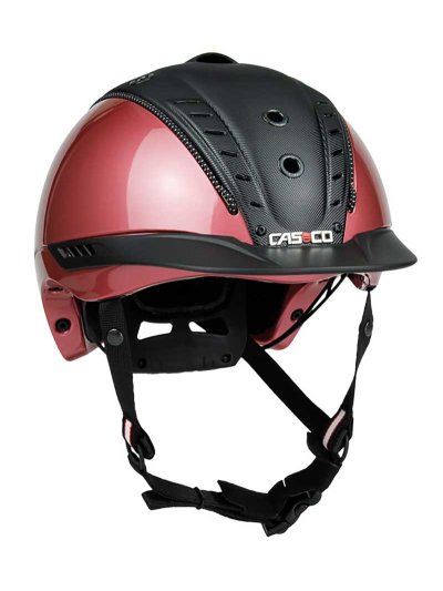 Casque d'équitation rose effet brillo et noir - Mistrall 2 Edition - Casque