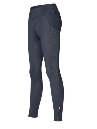 Mallas de invierno azul marino (full grip) para mujer con bolsillo lateral y detalles brillantes - KLValerie - Kingsland