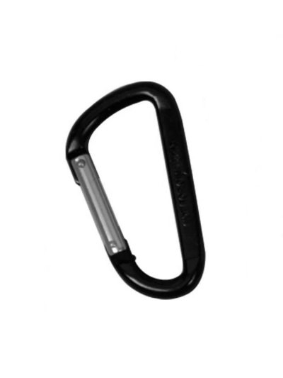 Black aluminum firefighter carabiner - Zaldi