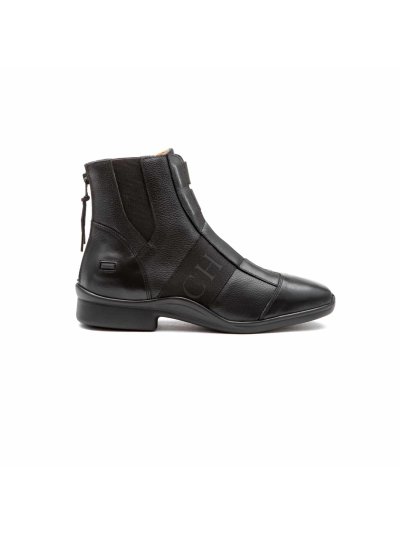 Bottines noirs en cuir pour l'équitation deportivos et avec fermeture éclair arrière Olimpia - Chester