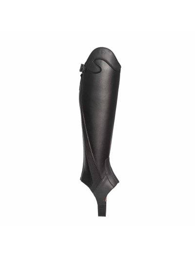 Mini-chaps noires en cuir pour l'équitation Baskets et avec fermeture éclair Olympia - Chester