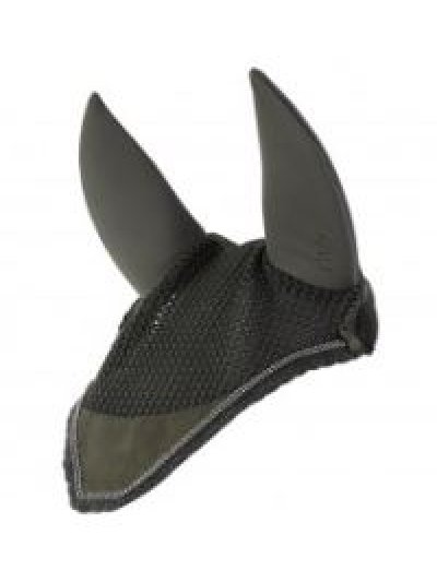 Ear bonnet in green (Winter Moss) with rhinestone edges and noise-reducing ears for horses - Anky