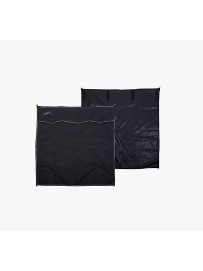 Pared para box negra con los bordes grises de 170 x 180cm - QHP