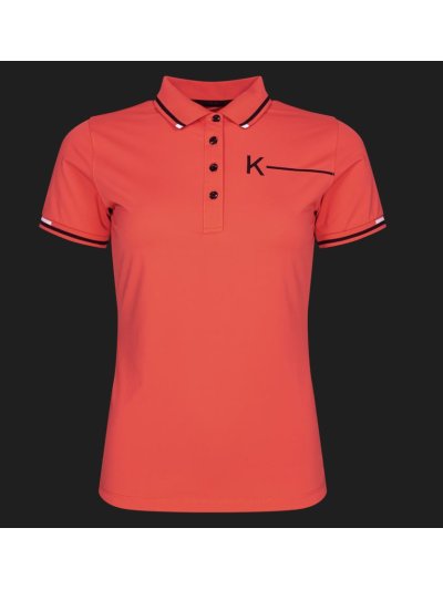 Polo de manga corta color coral para mujer - KLgreta - Kingsland