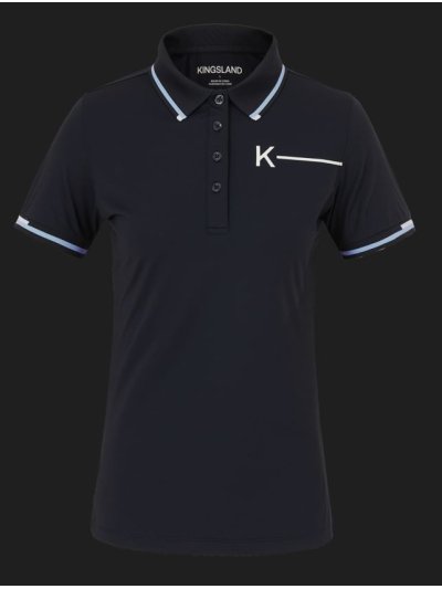 Polo de manga corta color azul marino para mujer - KLgreta - Kingsland