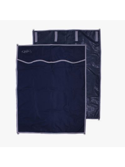 Pared para box azul marino con los bordes grises de 140 x 180cm - QHP