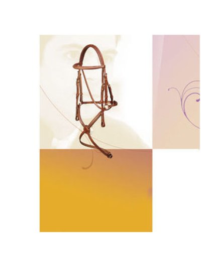 Hazelnut brown working bridle with Mexican noseband for pony - Pessoa