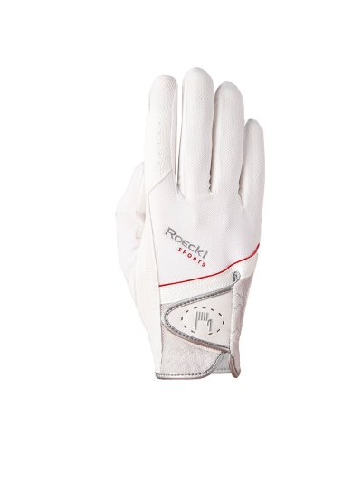 Guantes de montar a caballo en blanco y plata - Madrid - Roeckl