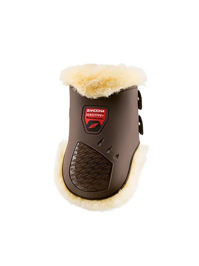 Lot de 2 protections postérieures marron de saut avec mouton Carbon air sensitive - Zandona