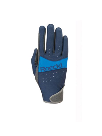 Gants d'équitation azyl marine et gris respirants MARBACH - Roeckl