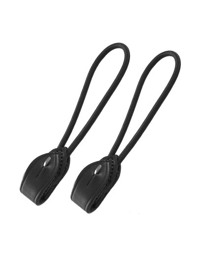 Paire de courroies noire en nylon et cuir pour pont Pelham - Lexhis