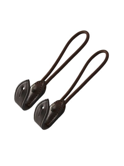 Paire de courroies marron en nylon et cuir pour pont Pelham - Lexhis