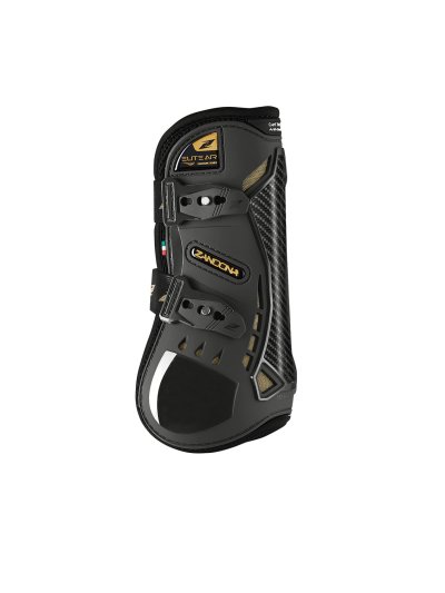 Lot de 2 protections antérieures noirs de saut Elite air tendon - Zandona