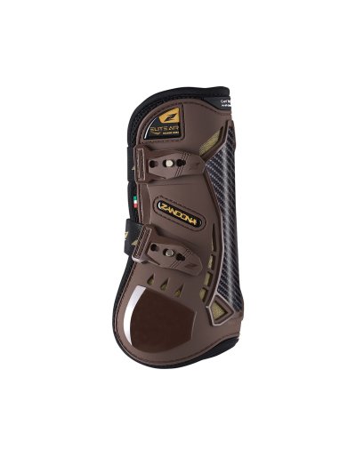 Lot de 2 protections antérieures marron de saut Elite air tendon - Zandona