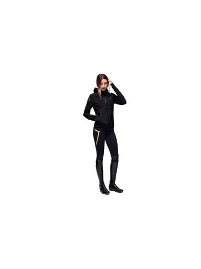 Black waterproof hooded softshell jacket for women - RG - imagen 2