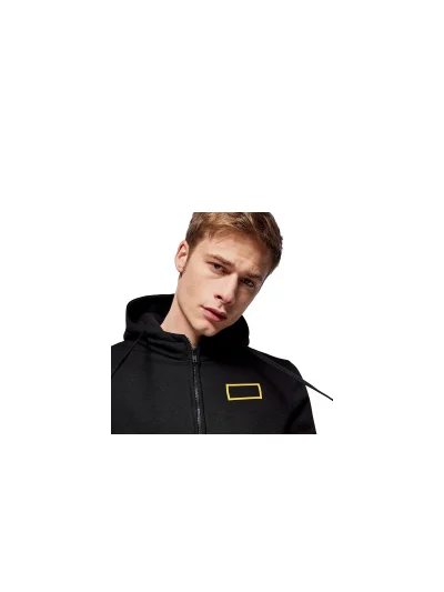 Sweat zippé à capuche noir en coton pour homme - RG - imagen 3