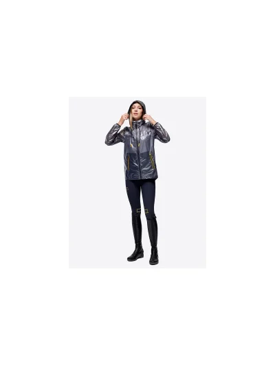 Chubasquero gris semitransparente con capucha unisex - RG - imagen 3
