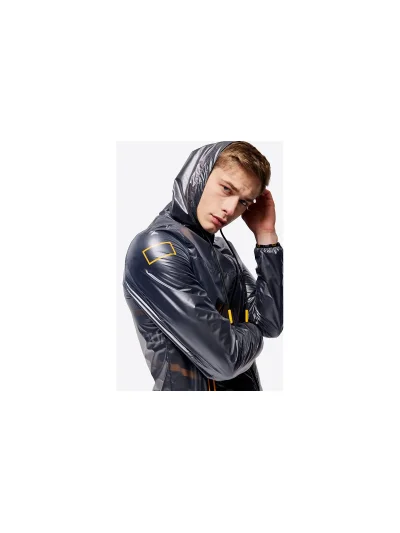 Chubasquero gris semitransparente con capucha unisex - RG - imagen 4