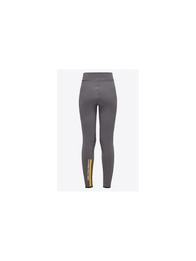 Dark grey high-waisted knee-grip riding leggings with pockets for women - RG - imagen 2
