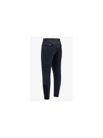 Pantalones de montar azul marino de tejido bonded con grip en rodilla para hombre - RG - imagen 2