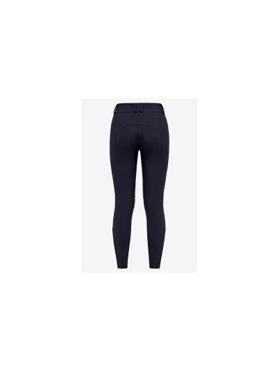 Pantalon d'équitation bleu marine taille haute en jersey à basanes pour femme - RG - imagen 3