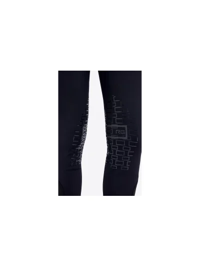 Pantalon d'équitation bleu marine taille haute en jersey à basanes pour femme - RG - imagen 4