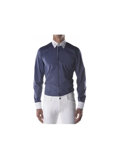 Camisa de manga larga de competición azul oscuro para hombre Boston - Vestrum - imagen 2