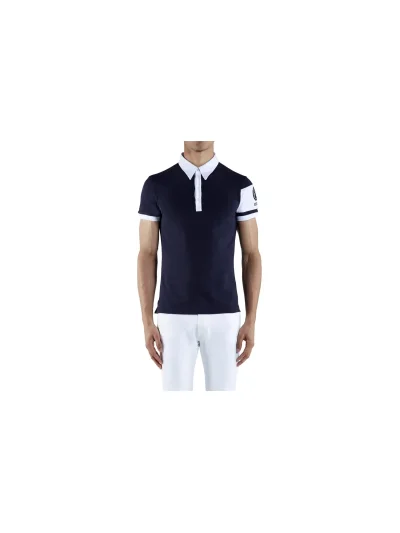 Polo de entrenamiento azul marino de manga corta para hombre Orlando - Vestrum - imagen 3