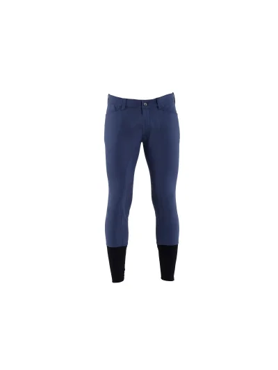Pantalones de montar a caballo azules (grip rodilla) para hombre Sidney - Vestrum - imagen 4