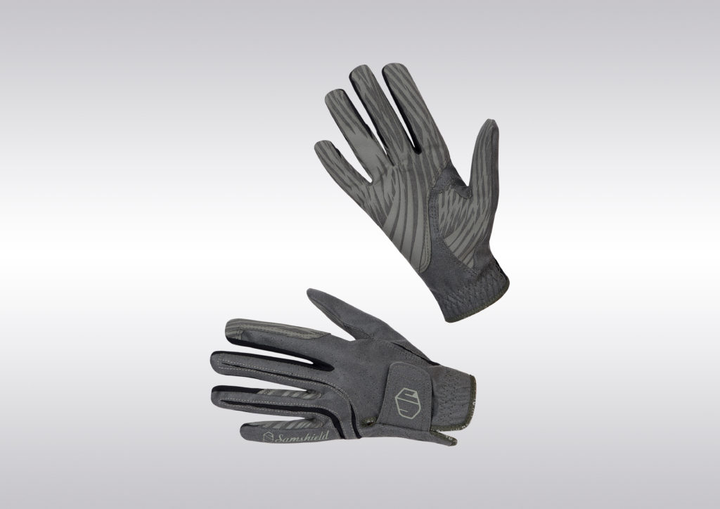 Guantes grises para montar a caballo modelo V-skin de Samshield